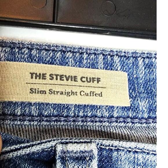 AG Adriano Goldschmeid The Stevie Cuff Slim Straight Cuffed Distressed Jeans 26 - Picture 4 of 9